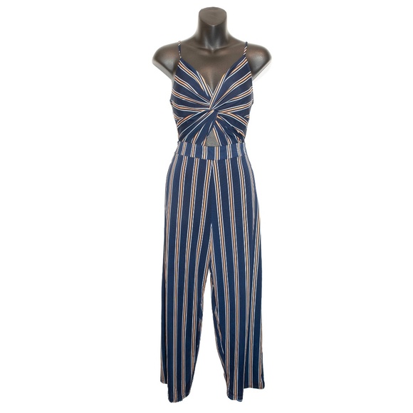 Guess Striped Keyhole Jumpsuit - Picture 1 of 4